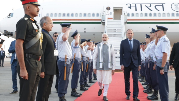 PM Modi arrives in Greece PM Modi arrives in Greece