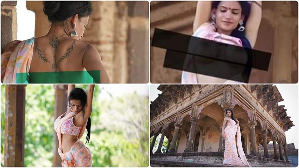  गढ़पहरा फोर्ट में अर्द्धनग्न फोटो शूट कराकर विवादों में फंसी प्लेबॉय गर्ल रेश्मी आर नायर। 