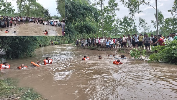 Saharanpur Accident Tractor-trolley overturned in Dhamola river 4 died many missing rescue continues
