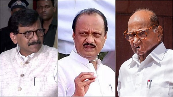 Sharad Pawar Ajit Pawar Sanjay Raut Sharad Pawar Ajit Pawar Sanjay Raut