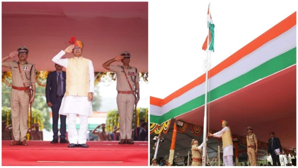 CM Shivraj Singh Chouhan hoisted the flag on Independence Day in 77 at Lal Parade Ground