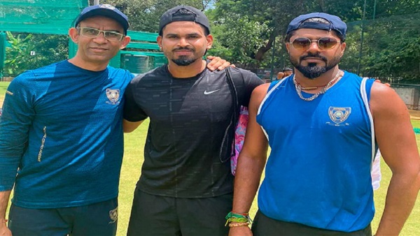 Shreyas Iyer with NCA staff