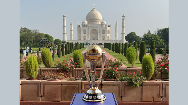 World Cup Trophy spectacle at Taj Mahal