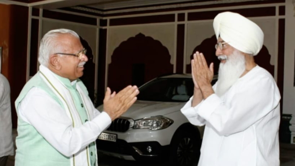 CM Khattar reached Swami Satsang Beas, met Baba Gurinder Singh Dhillon 