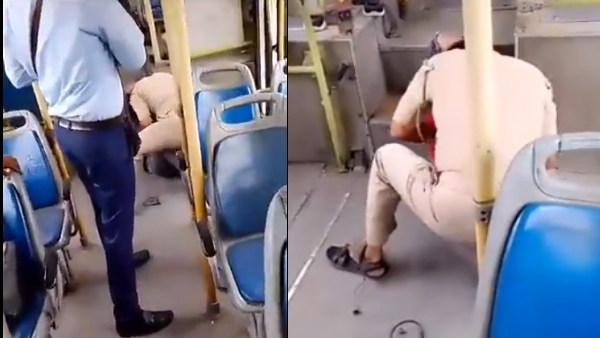 Policeman molesting a lady Policeman molesting a lady