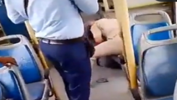 Policeman molesting a lady Policeman molesting a lady