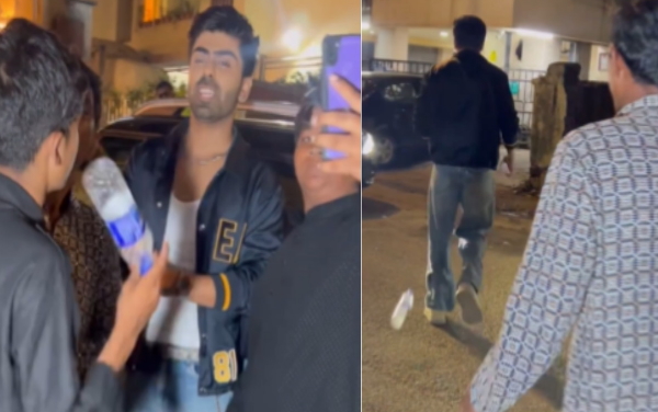 Fan throws bottle on actor
