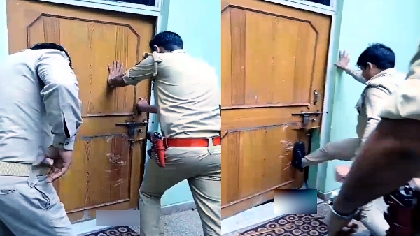 Viral Video of Agra police saving a Man life by breaking the door and taking him to hospital on time 
