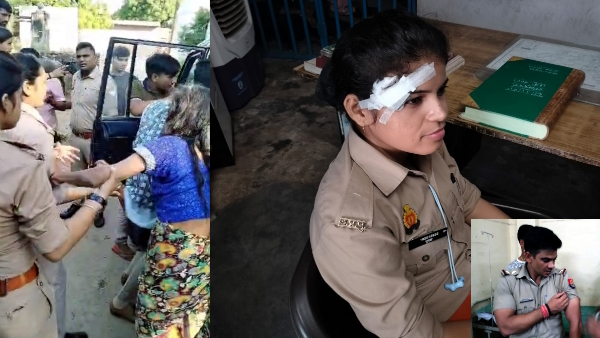 police team was attacked in agra while doing investigation female constable got head injury