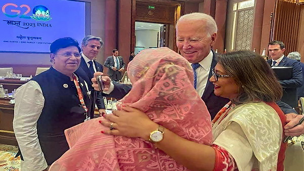 biden sheikh hasina selfie