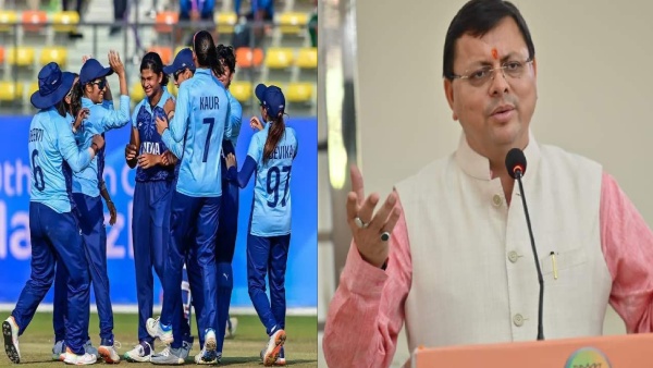CM Dhami congratulates women cricketer team CM Dhami congratulates women cricketer team