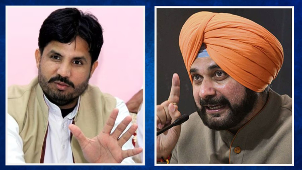 Navjot Singh Sidhu and Amarinder Singh Raja