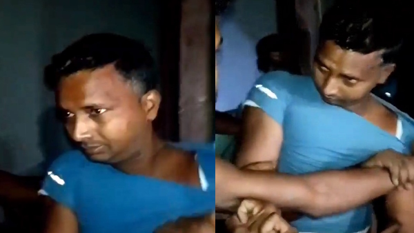 video of agra police sub inspectpor tied to a pole and was beaten by locals