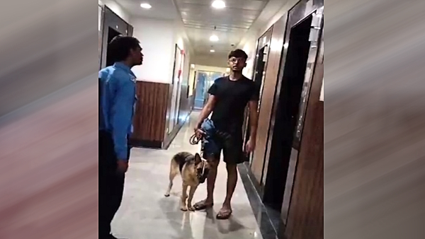 Argue over taking dog in lift and fight over removing poster of missing dog in Noida went viral 