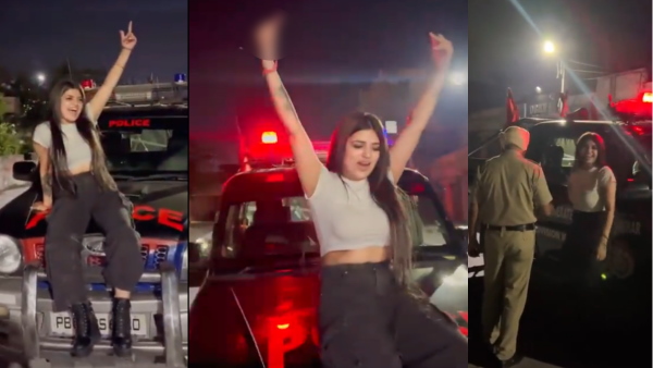 Insta Influencer Films Reel On Bonnet Of Police Vehicle in Jalandhar SHO Gets Suspended