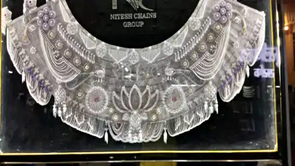 Jewelery Expo held in agra where beautifull ornaments of gold and silver were presented 