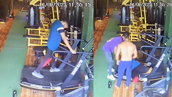 19 year old boy got Cardiac arrest in jym while running on treadmill in ghaziabad CCTV went viral 19 year old boy got Cardiac arrest in jym while running on treadmill in ghaziabad CCTV went viral