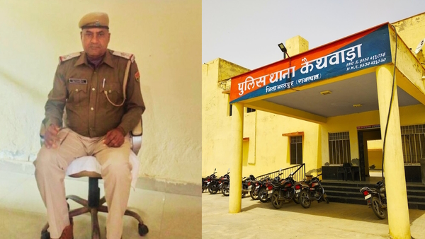 SHO viral photo Rajasthan 