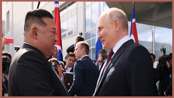 Kim Jong Un meets vladimir putin