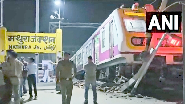 CCTV video of mathura train accident shows how a drunk man kept bag on the throttle of train 