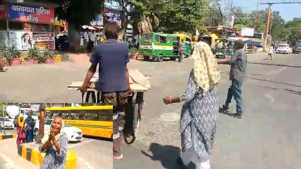 helpless mother kept asking for money for her son funeral to people passing by in meerut