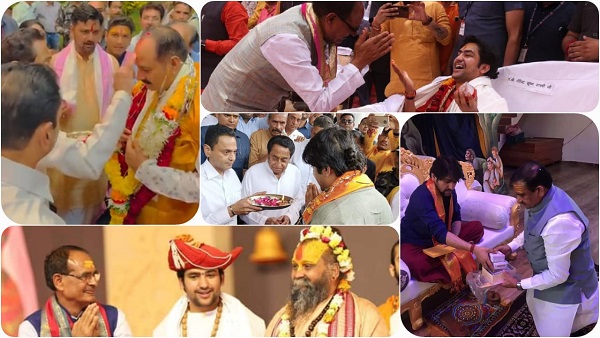 एमपी की राजनीति में कथाओं का दौर, चुनावी बेड़ा पार लगाने की आस एमपी की राजनीति में कथाओं का दौर, चुनावी बेड़ा पार लगाने की आस