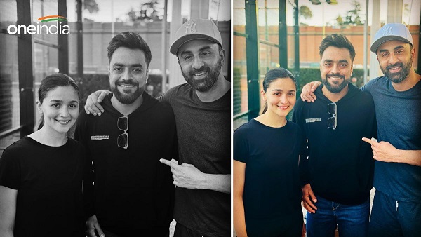 Cricketer Rashid Khan Alia Bhatt and Ranbir Kapoor