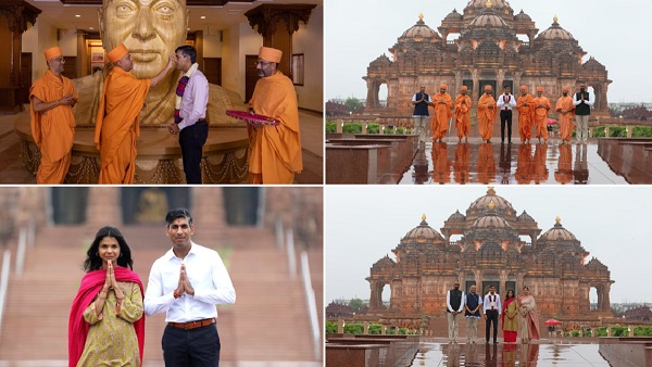 Rishi Sunak wife Akshata Murthy Akshardham temple