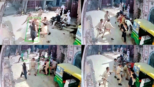 CCTV Viral Video fight between Saharanpur Police and womens 