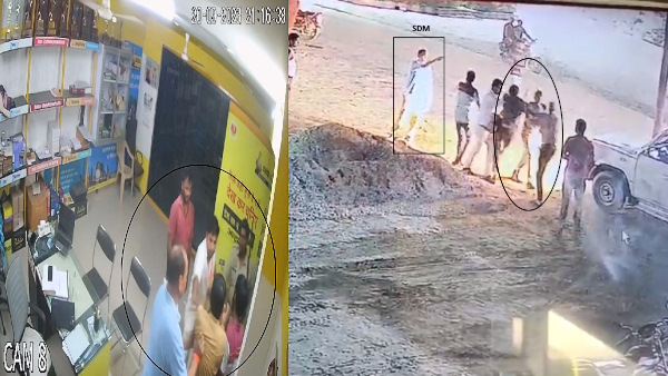 Viral Video of Badaun SDM entering shop and beating businessman in Bilsi