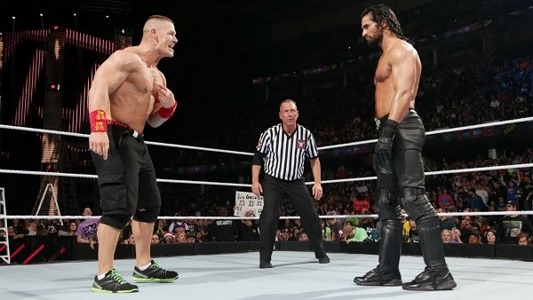 Seth Rollins and John Cena Seth Rollins and John Cena