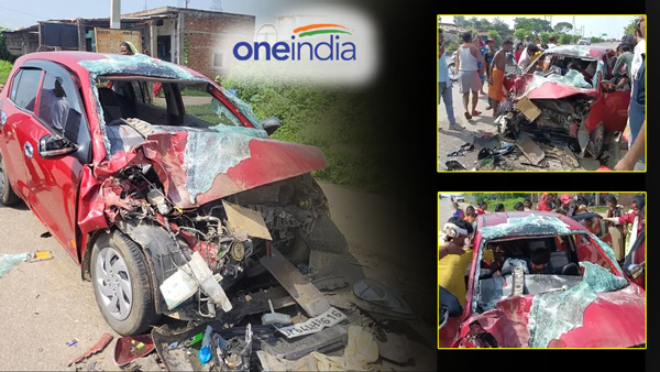 a-speeding-car-collided-with-a-truck-parked-on-the-roadside-in-sonbhadra-up