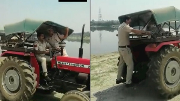 G-20: राजघाट में ट्रैक्टर से गश्त कर रही दिल्ली पुलिस,Video