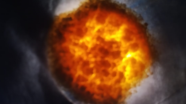 Man found 2 unique stones on the banks of Gomti river in lucknow which changes colour in torch light