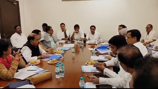 Congress observers meeting for 29 Lok Sabha seats at Kamal Nath residence, KC Venugopal present Congress observers meeting for 29 Lok Sabha seats at Kamal Nath residence, KC Venugopal present
