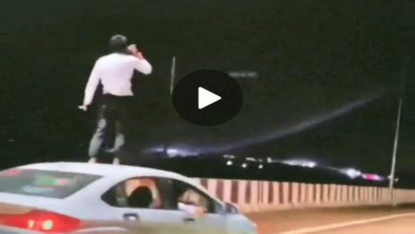 Video of young man dancing in Singar Choli on a moving car in the capital goes viral