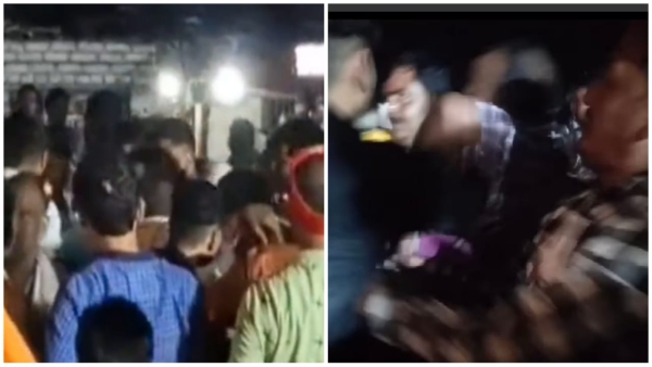 During Congress Jan Akrosh Yatra, MLA supporters clashed in front of Arun Yadav in Rajnagar.