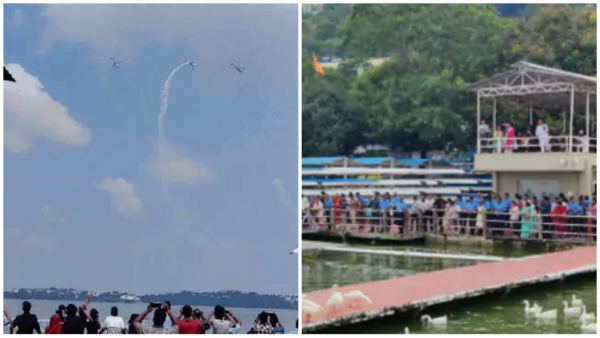Preparations in full swing for air show in the sky of Bhopal, crowd gathered to see fighter jets