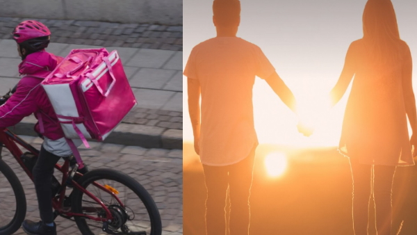Girl fell in love with delivery guy