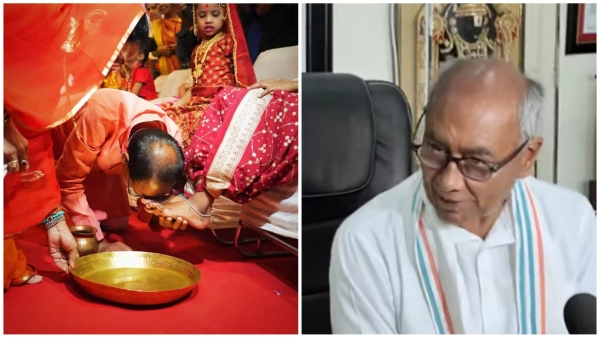 CM Shivraj Singh Chouhan angry at Congress MP Digvijay Singh for calling Kanya Pujan a gimmick