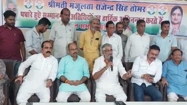 Protest begins against Congress candidate Sunil Sharma, demand for change of ticket raised