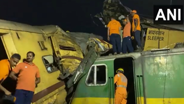 Andhra Train accident track restauration