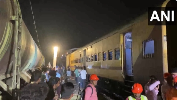Andhra Train accident Traffic halted