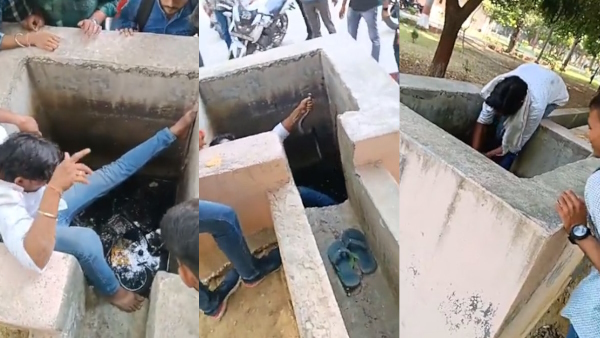 meerut news man went into water tank to rescue cobra snake bitten three times video went viral 
