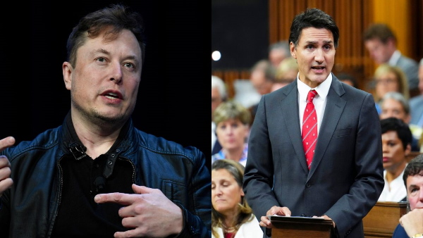 elon musk vs Justin Trudeau