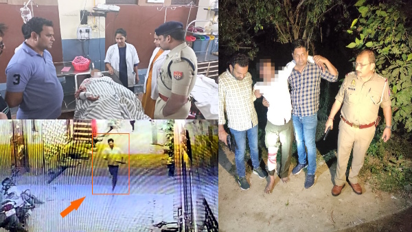 man running after injuring a 16 year old girl with knife in ghaziabad caught on cctv 