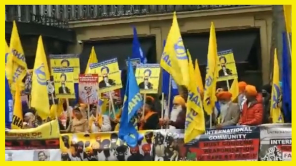Khalistan supporters Indian High Commission Khalistan supporters Indian High Commission