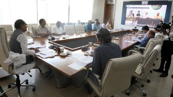 मीटिंग में वर्चुअली शामिल हुए शिवराज सिंह चौहान