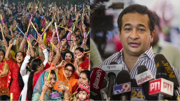 nitesh rane on navratri entry
