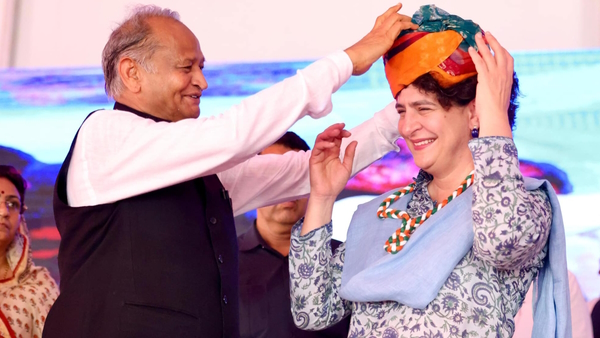 Priyanka Gandhi Ashok Gehlot 